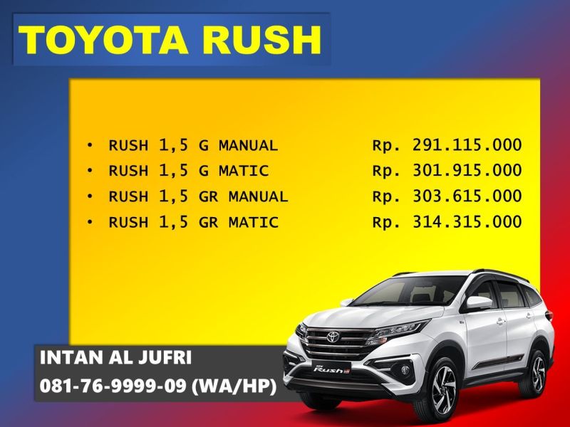 Harga Mobil Toyota Rush Model Terbaru