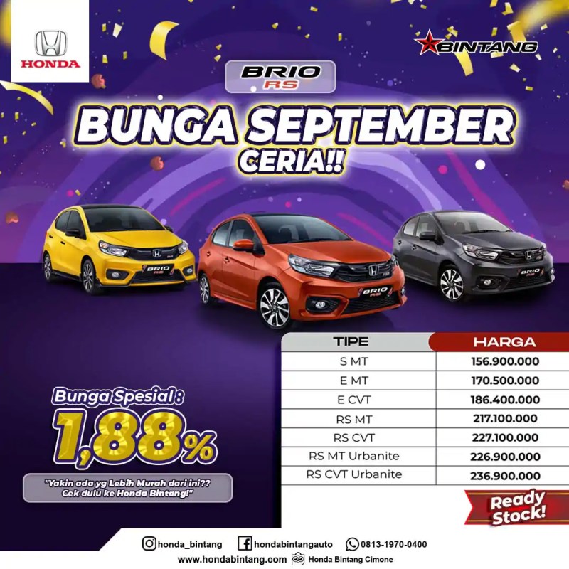 Price List Mobil Honda Terbaru
