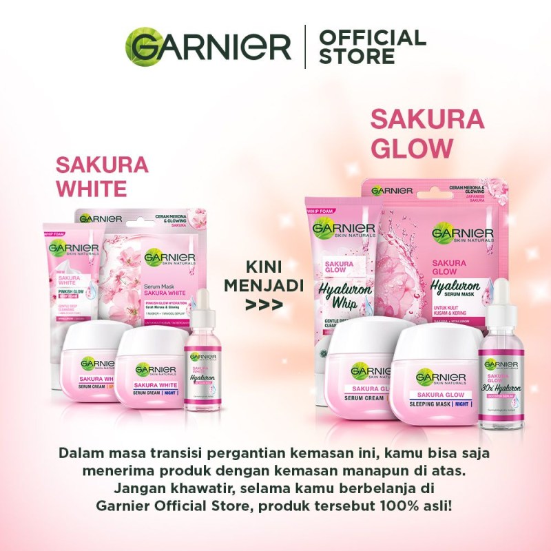 Skincare Garnier Sakura White Dan Harganya