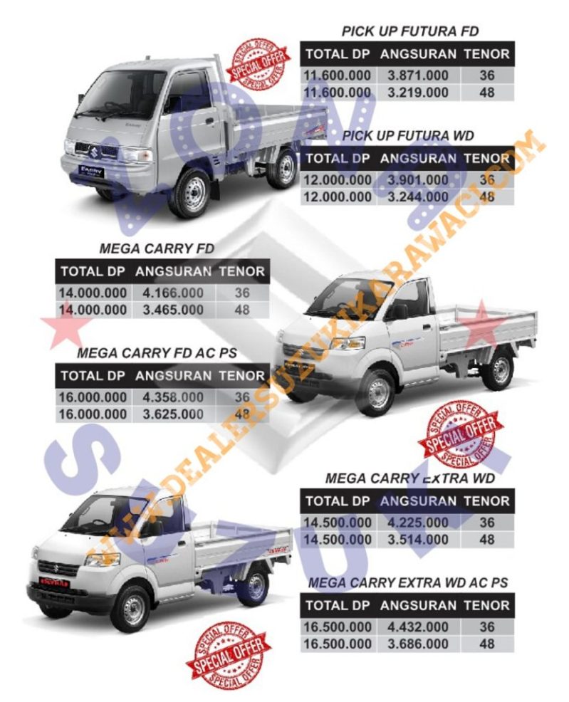 Harga Suzuki Mega Carry Pick Up